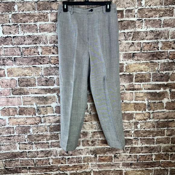 Pendleton Pants - Pendleton Petite Wool Blend Dress Pants Herringbone Gray Career Women's Size 10